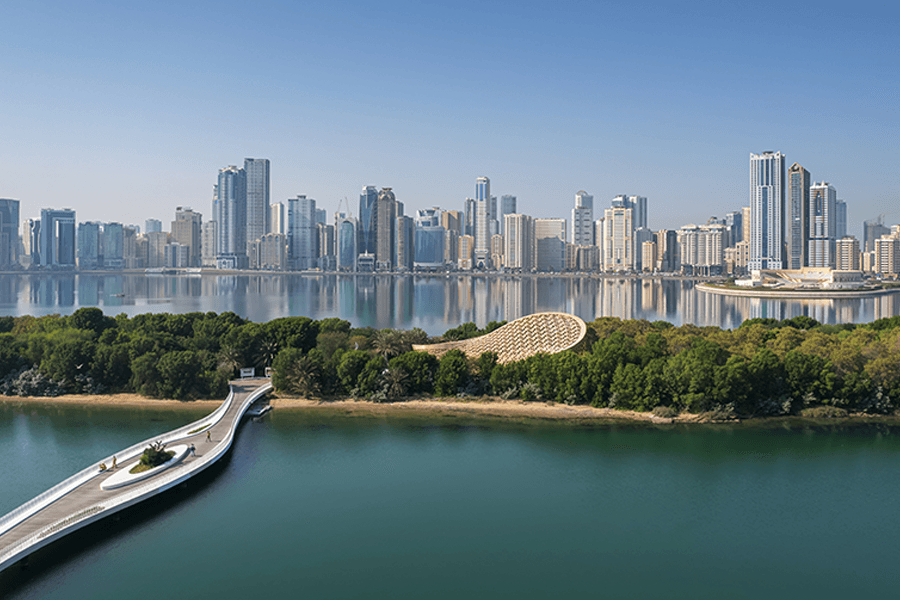 Aerial view of Sharjah city
