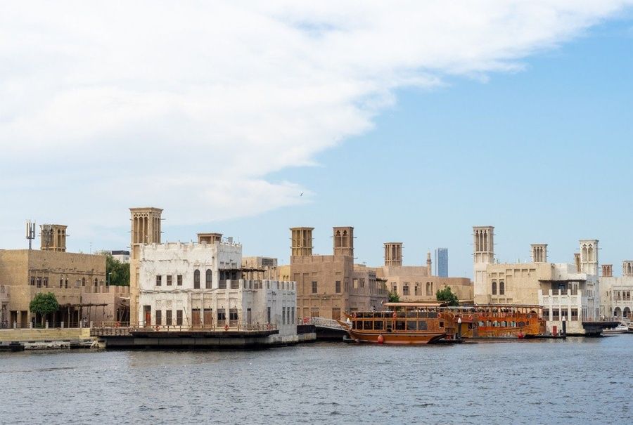 Building and water body in Old Dubai