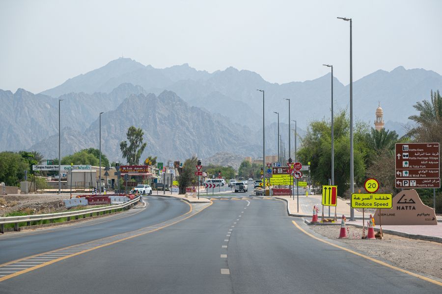 Road entrance to Hatta Dubai