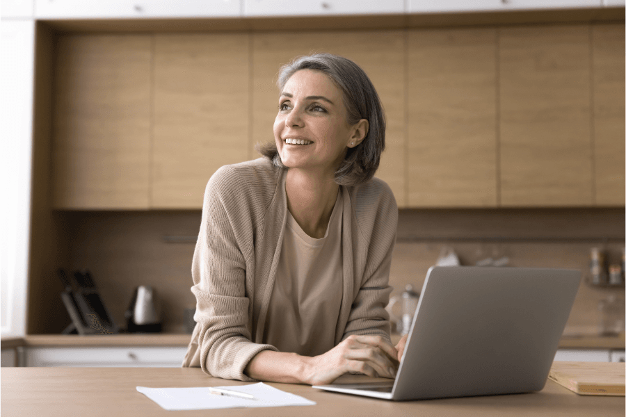 Self Employed Woman thinking about something.png