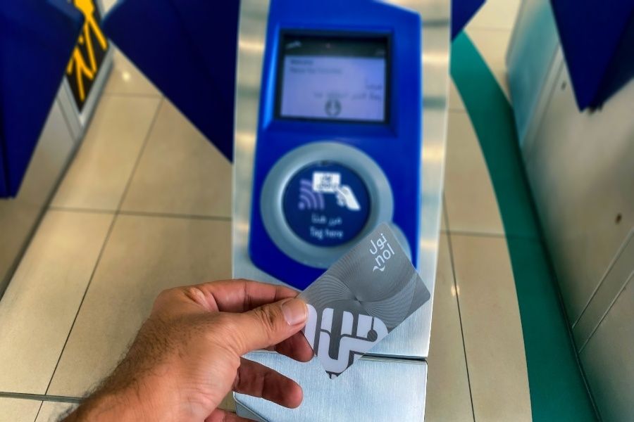 nol Card before a turnstile